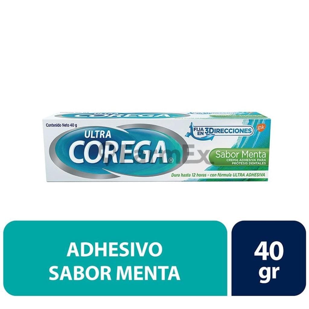 Corega Crema Adhesiva Sabor Menta x 40 g Farmex-Fonasa-Persistente